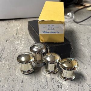Vintage William Adams Silver Salt & Pepper Shakers